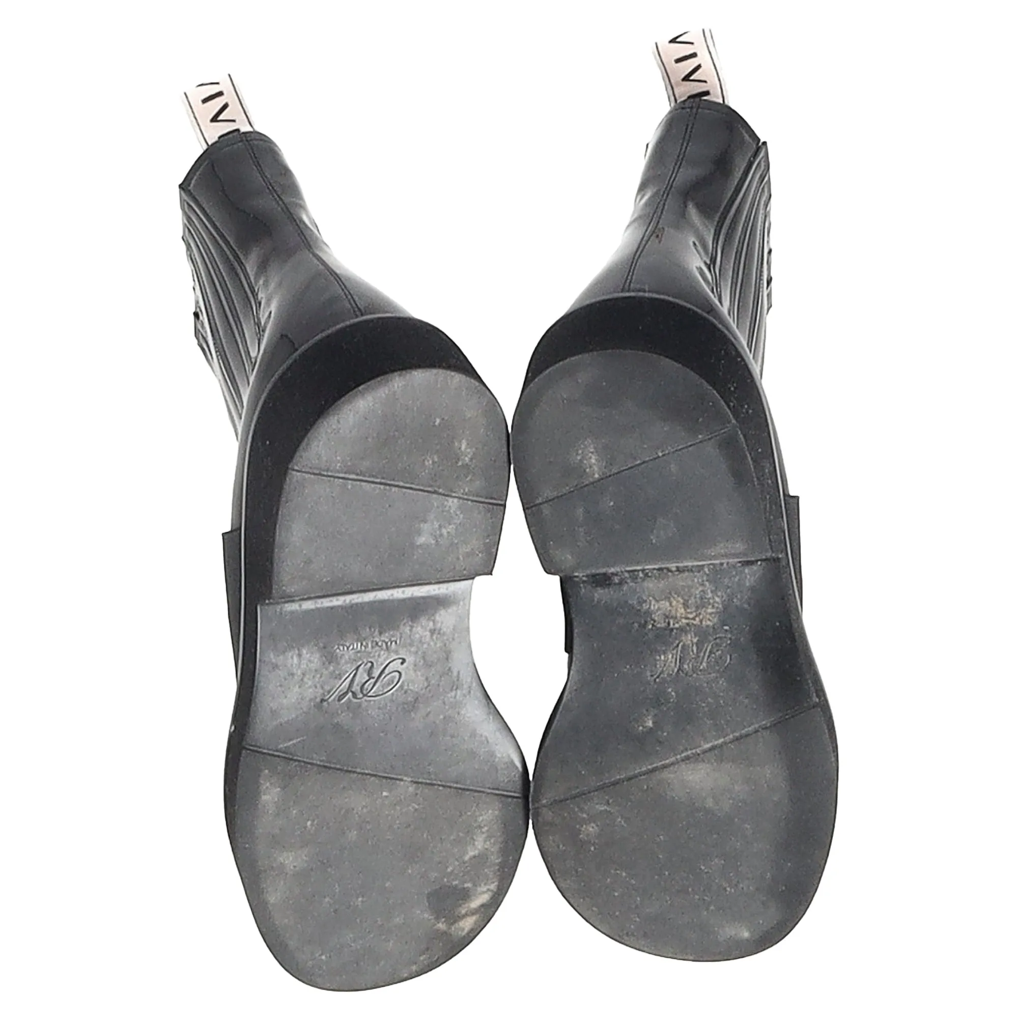 Roger Vivier Viv Rangers Chelsea Booties in Schwarz Lackleder Schuhe_Roger-Vivier