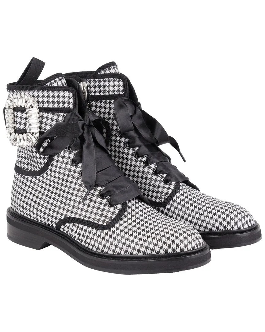 Roger Vivier Viv Rangers Strass Leder Bootie Schuhe_Roger-Vivier