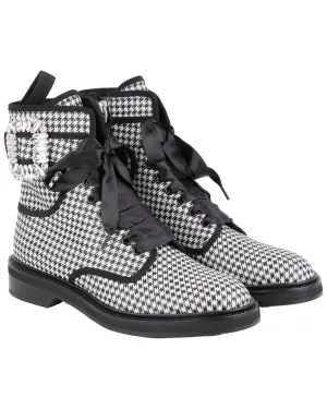 Roger Vivier Viv Rangers Strass Leder Bootie Schuhe_Roger-Vivier