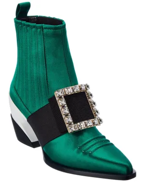 Roger Vivier Viv Tex Satin Stiefeletten