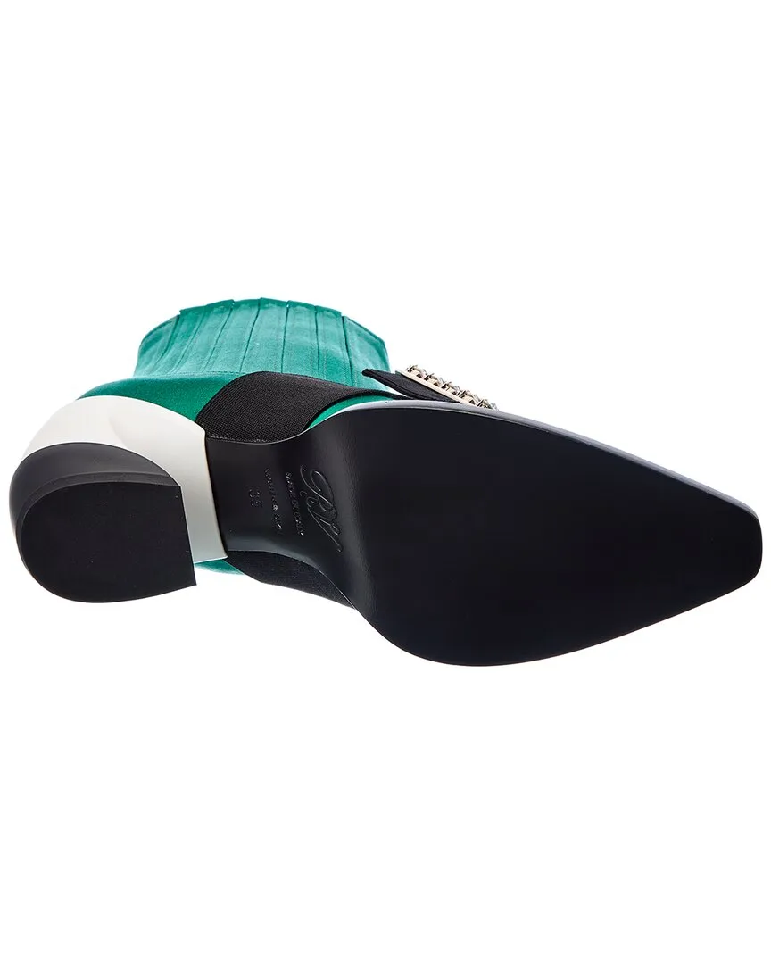 Roger Vivier Viv Tex Satin Stiefeletten