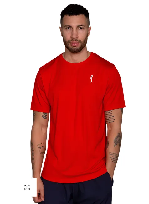 RS Sports Performance T-Shirt für Herren - Auffälliges Rot Kleidung Rs Herren