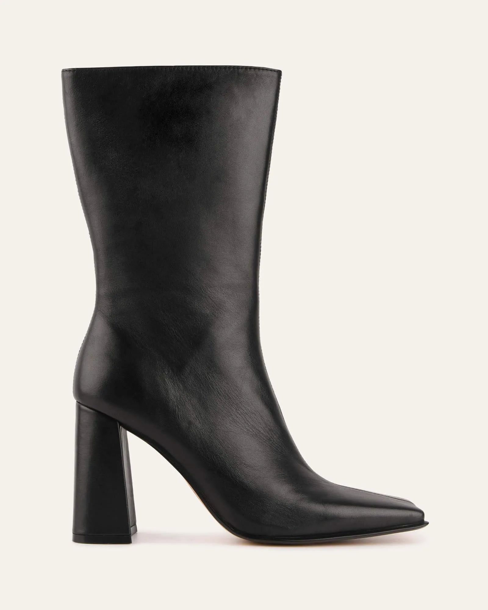RUSH CALF STIEFEL SCHWARZES LEDER