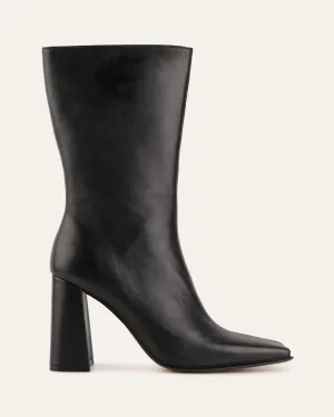 RUSH CALF STIEFEL SCHWARZES LEDER