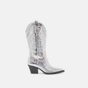 RYLAND STIEFEL SILBER ANTIKE LEDER