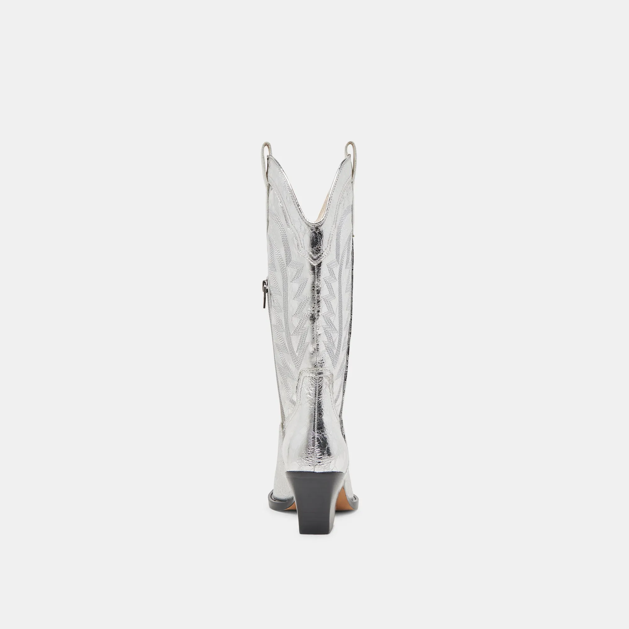 RYLAND STIEFEL SILBER ANTIKE LEDER