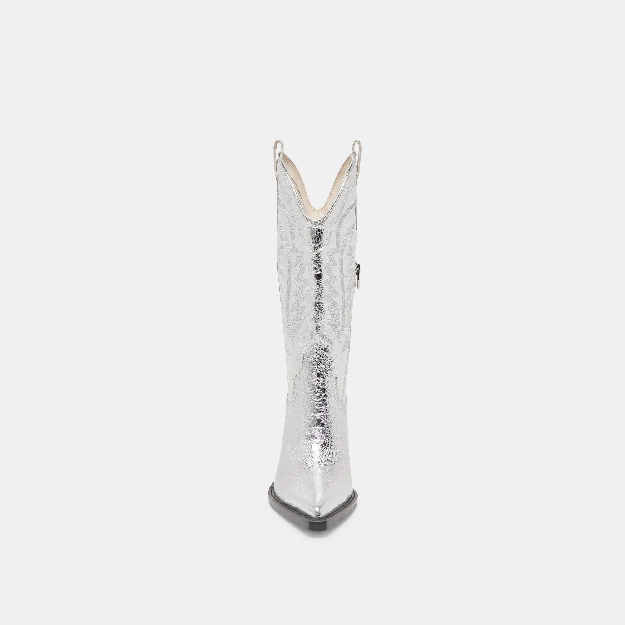 RYLAND STIEFEL SILBER ANTIKE LEDER