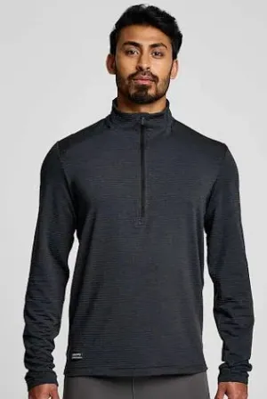 Saucony Triumph 3D 1/2 Zip - Schwarz Meliert - HERREN (800357-BKH) Saucony
