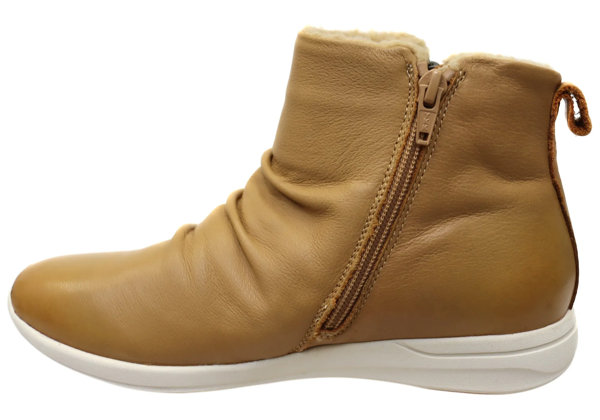 Scholl Orthaheel Nina II Damen Komfort Stützende Leder Knöchelstiefel Scholl Orthaheel Schuhe