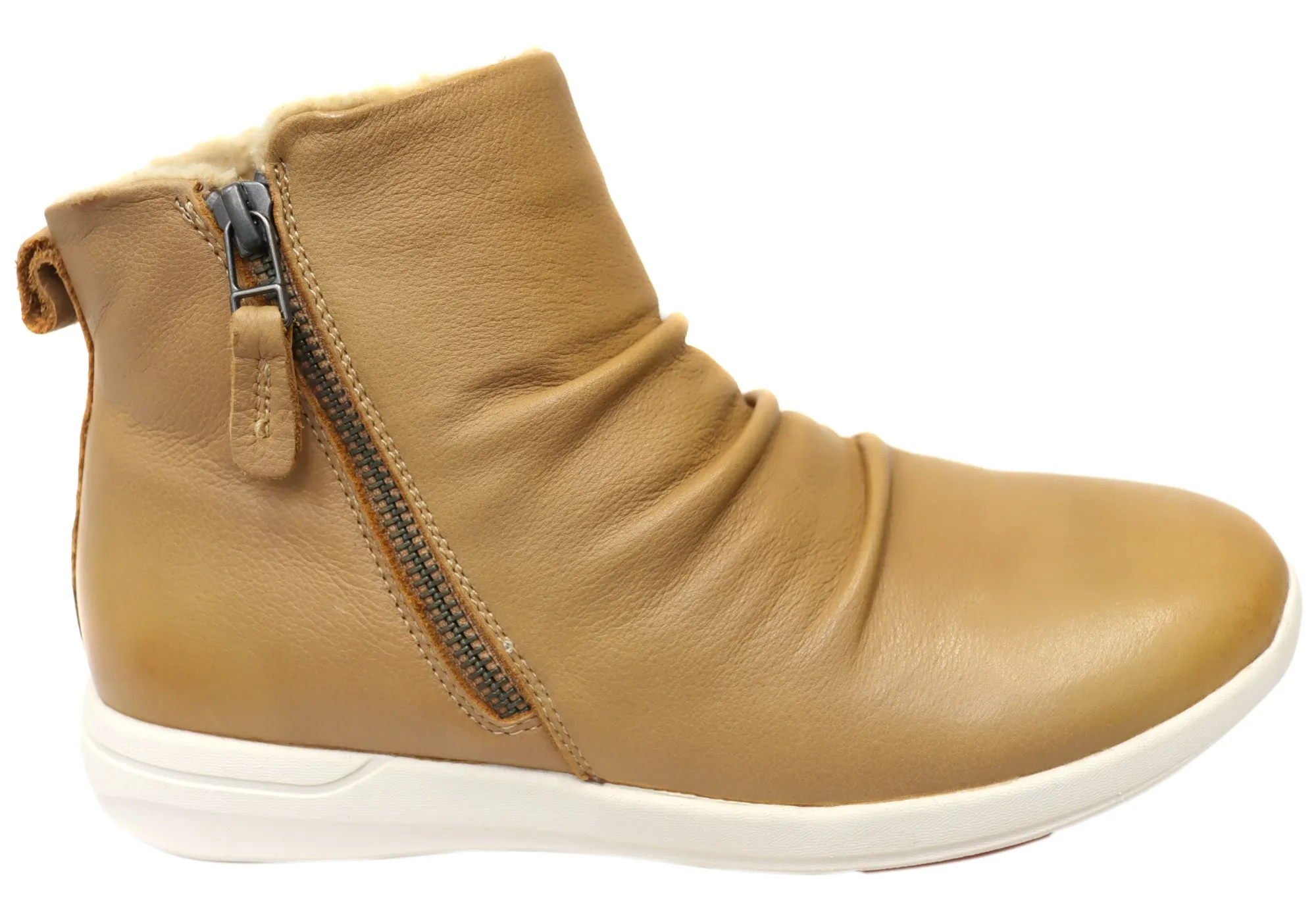 Scholl Orthaheel Nina II Damen Komfort Stützende Leder Knöchelstiefel Scholl Orthaheel Schuhe