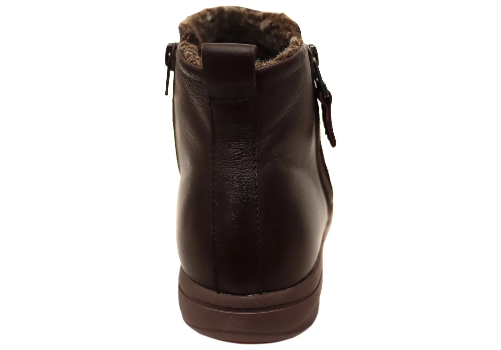 Scholl Orthaheel Nina II Damen Komfort Stützende Leder Knöchelstiefel Scholl Orthaheel Schuhe