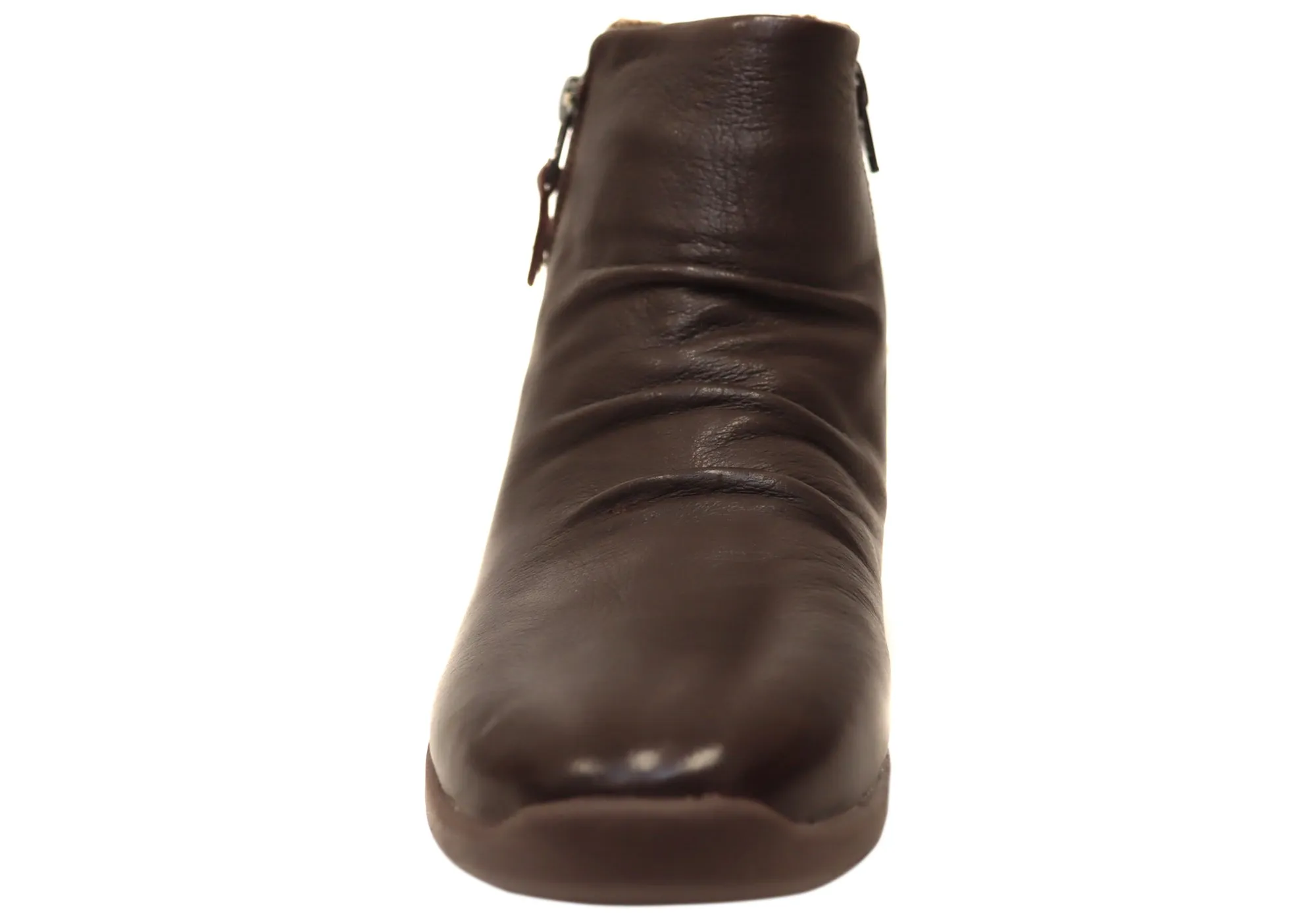 Scholl Orthaheel Nina II Damen Komfort Stützende Leder Knöchelstiefel Scholl Orthaheel Schuhe