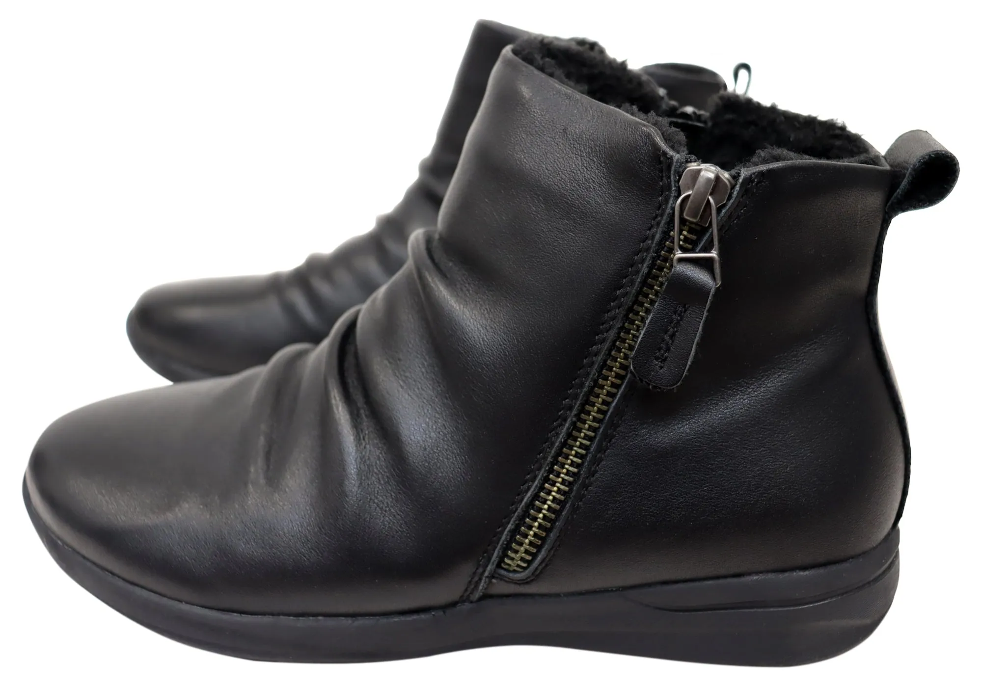 Scholl Orthaheel Nina II Damen Komfort Stützende Leder Knöchelstiefel Scholl Orthaheel Schuhe