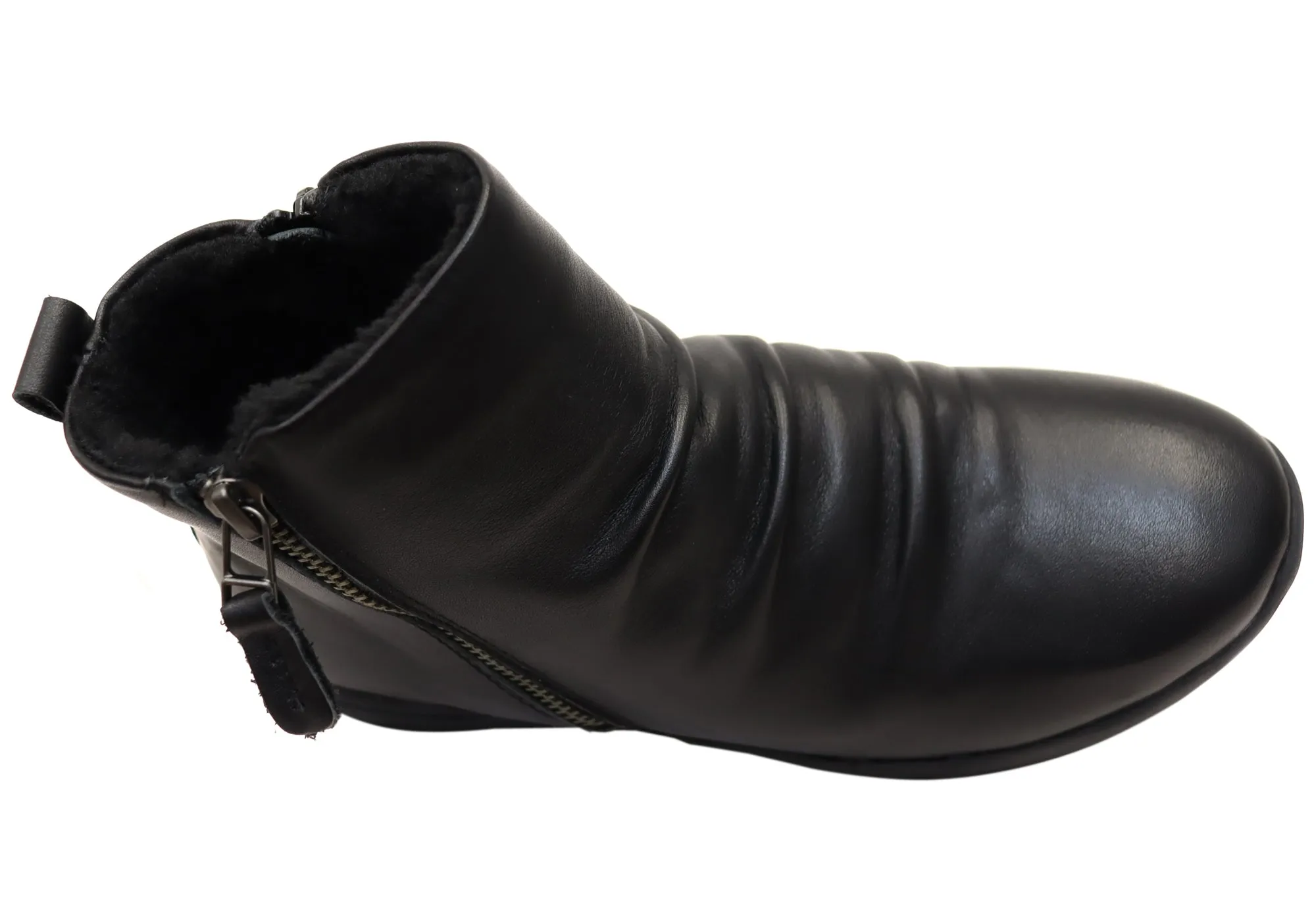 Scholl Orthaheel Nina II Damen Komfort Stützende Leder Knöchelstiefel Scholl Orthaheel Schuhe