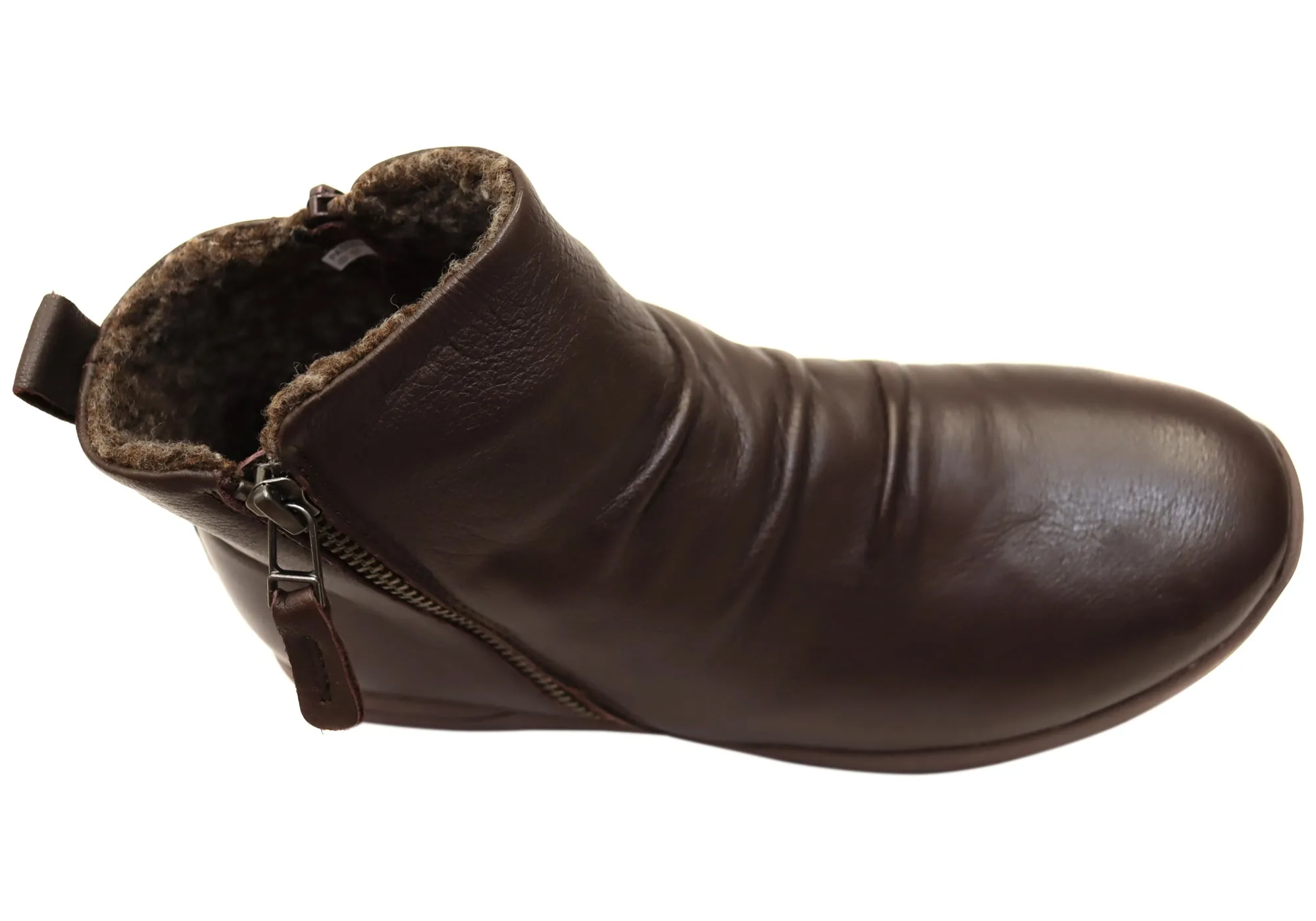 Scholl Orthaheel Nina II Damen Komfort Stützende Leder Knöchelstiefel Scholl Orthaheel Schuhe