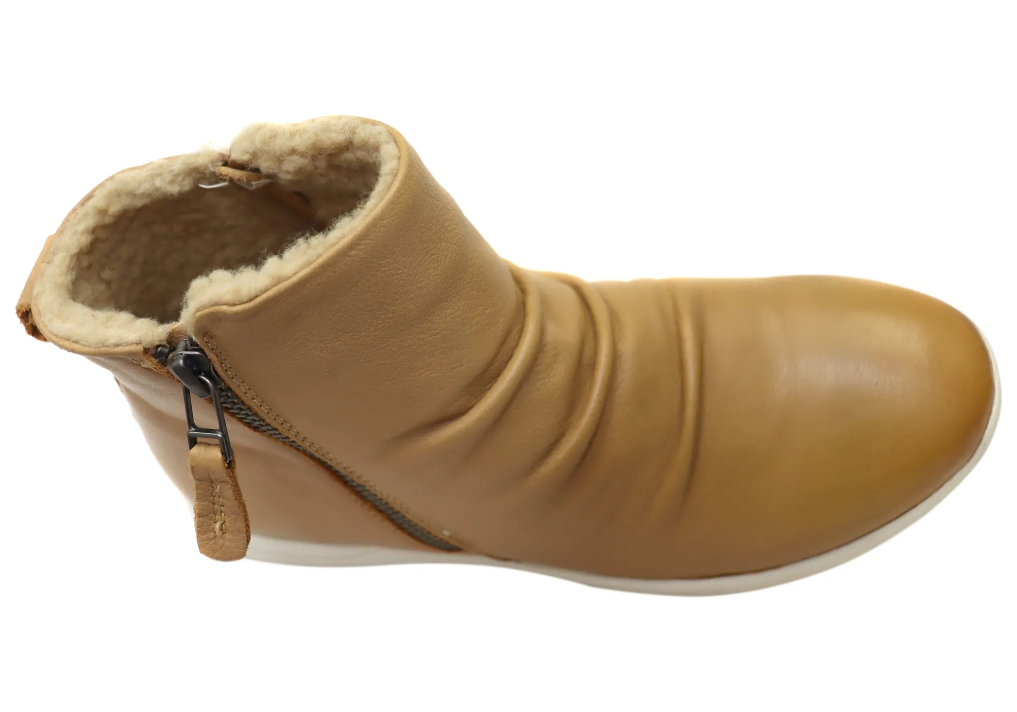 Scholl Orthaheel Nina II Damen Komfort Stützende Leder Knöchelstiefel Scholl Orthaheel Schuhe