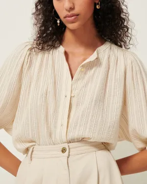 Sessun Damenbekleidung Bluse A View Sandcreme