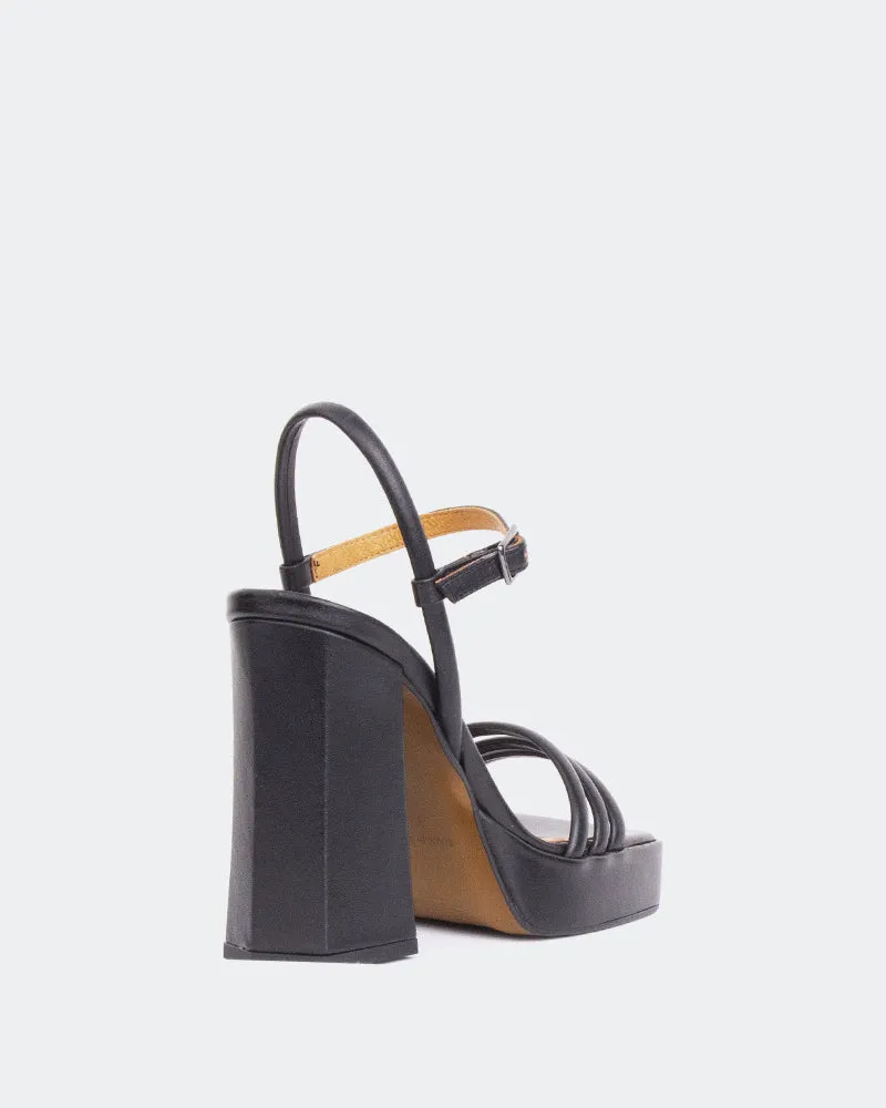 Schockierendes schwarzes Leder