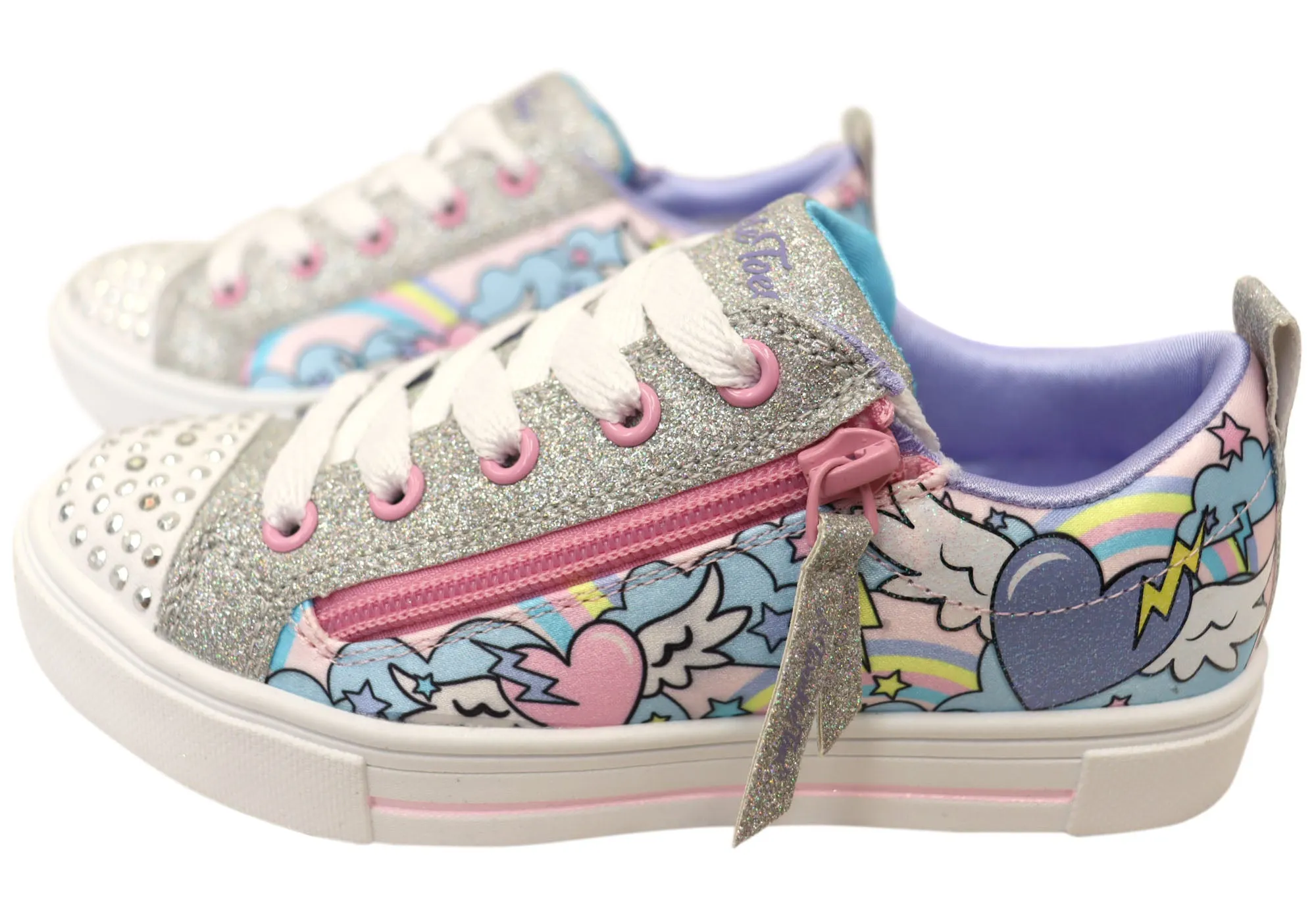 Skechers Mädchen Kinder Twinkle Sparks Fliegende Herzen Bequeme Schuhe Skechers Schuhe