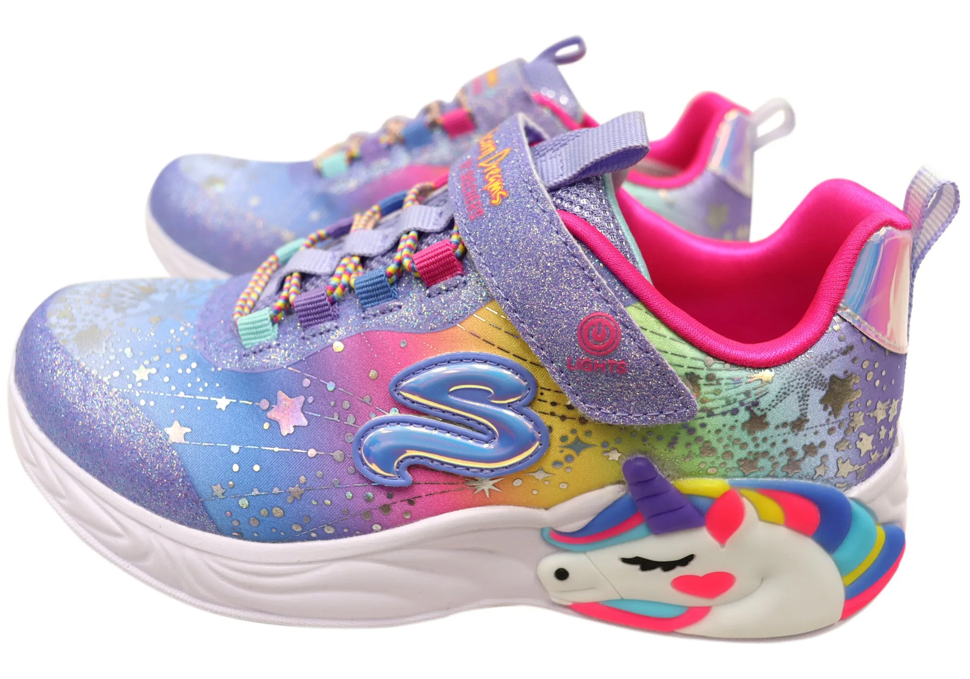 Skechers Kinder Mädchen S Lights Einhorn Träume Leuchtende Schuhe Skechers Schuhe