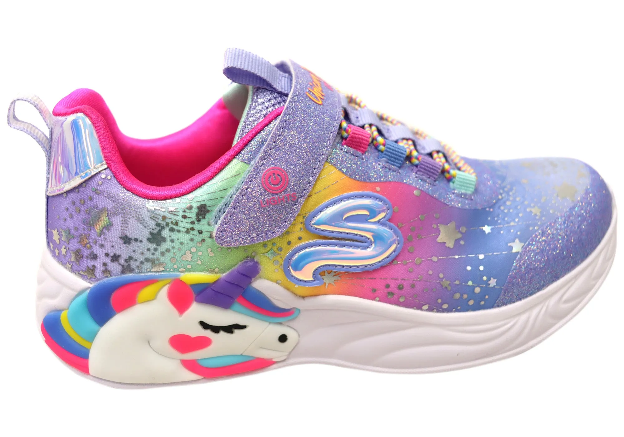 Skechers Kinder Mädchen S Lights Einhorn Träume Leuchtende Schuhe Skechers Schuhe