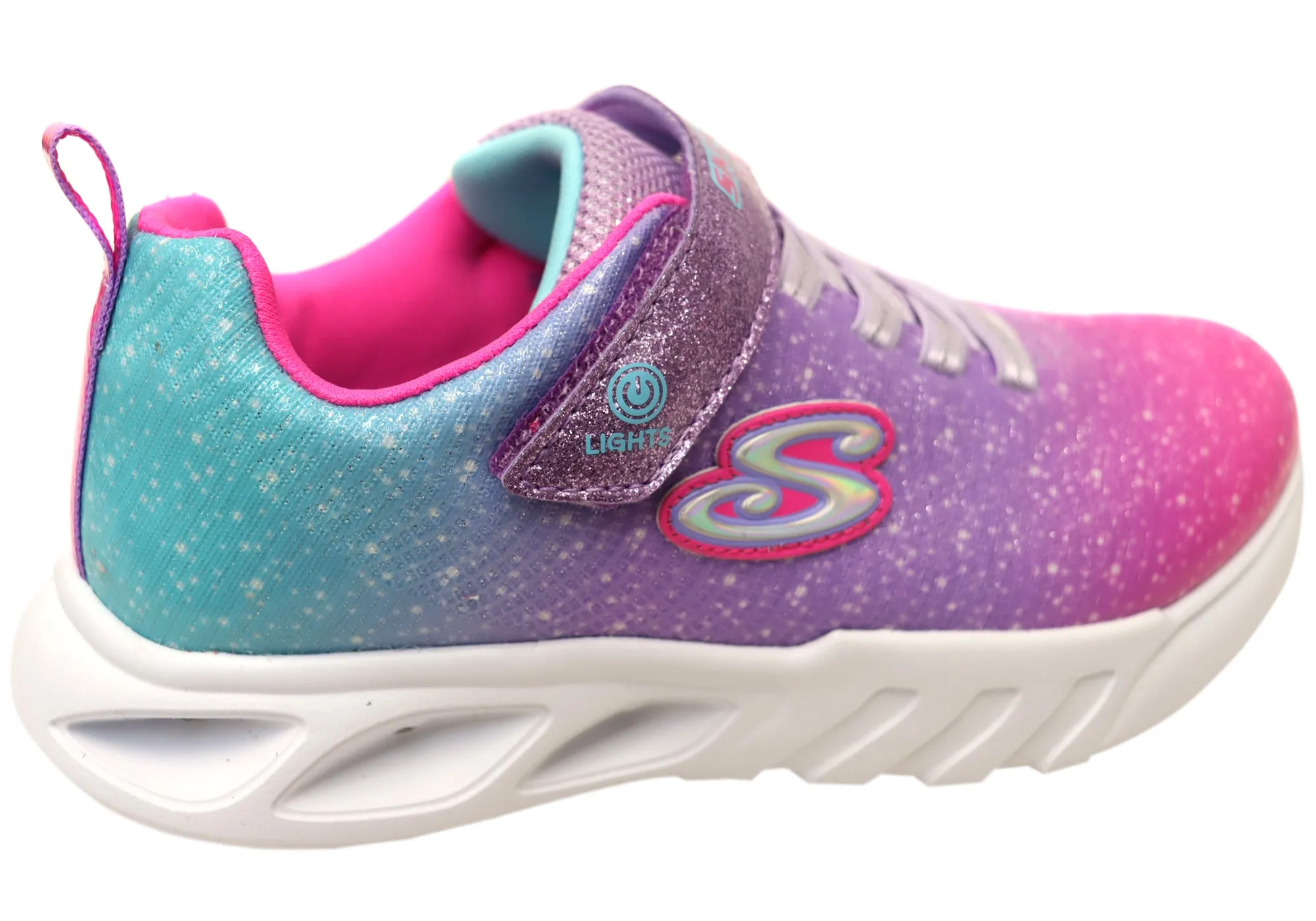 Skechers Kids S Lights Flicker Flash Ombre Dreamer Leuchtende Schuhe Skechers Schuhe