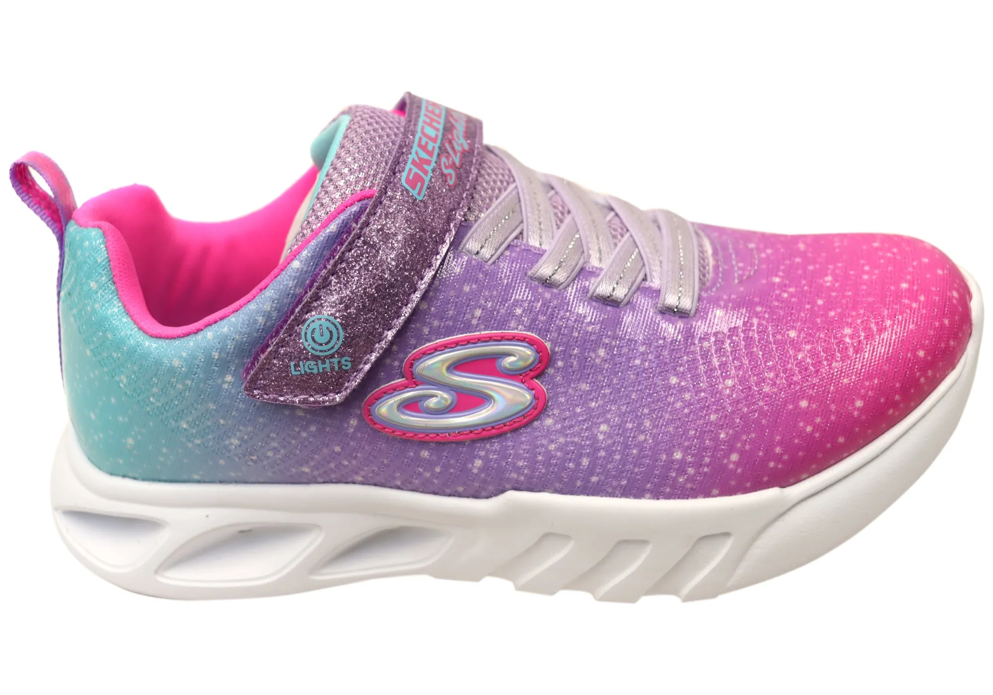 Skechers Kids S Lights Flicker Flash Ombre Dreamer Leuchtende Schuhe Skechers Schuhe