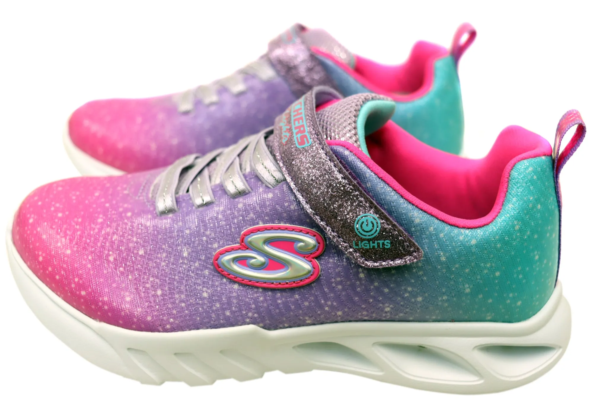 Skechers Kids S Lights Flicker Flash Ombre Dreamer Leuchtende Schuhe Skechers Schuhe