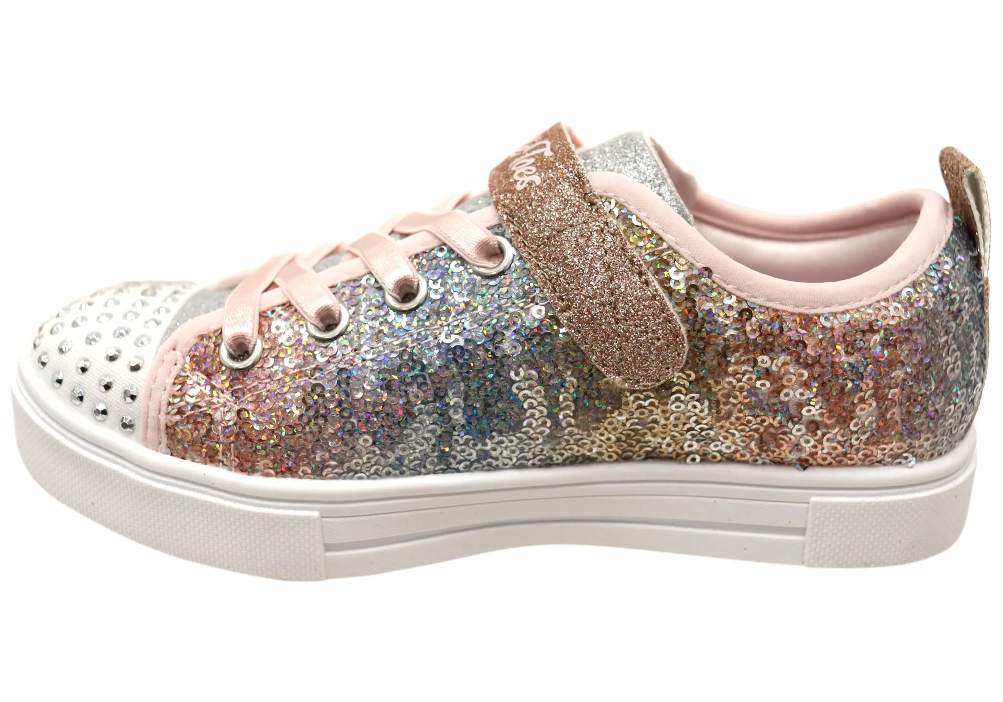 Skechers Kids S Lights Twinkle Sparks Glitzer Blinkende Schuhe mit Leuchtsolen Skechers Schuhe