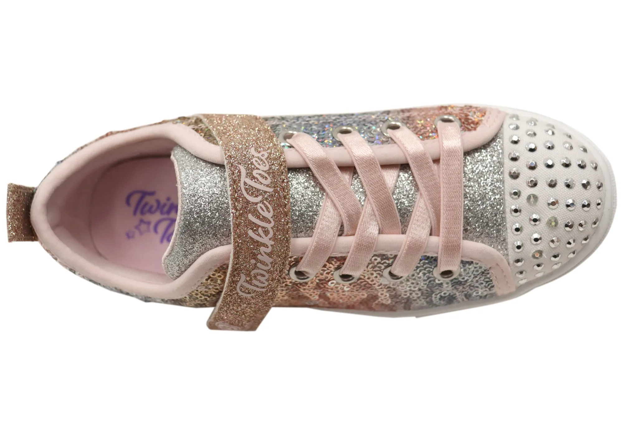 Skechers Kids S Lights Twinkle Sparks Glitzer Blinkende Schuhe mit Leuchtsolen Skechers Schuhe