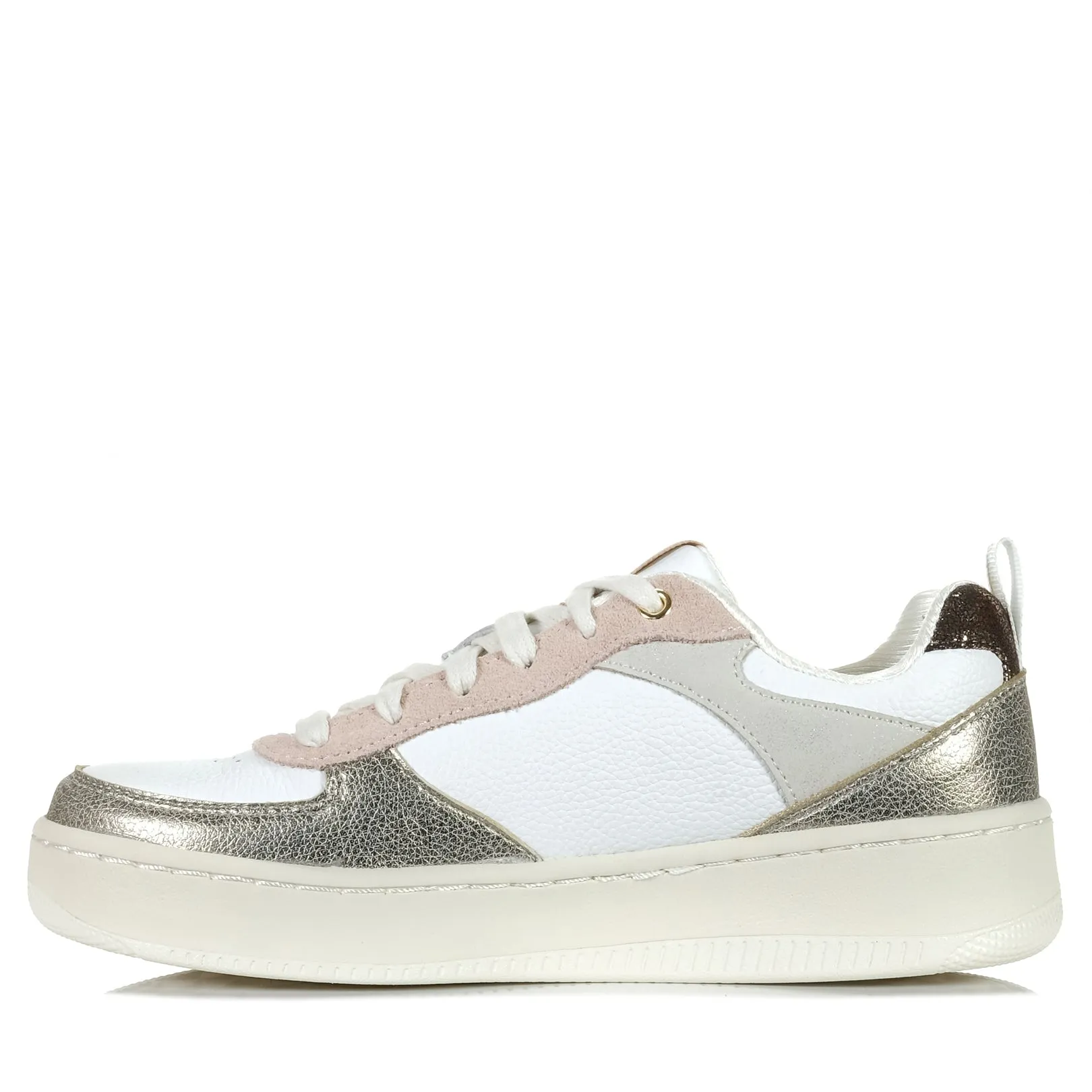 Skechers Sport Court 92 - Schimmernder Glanz 185036 Weiß/Rosa
