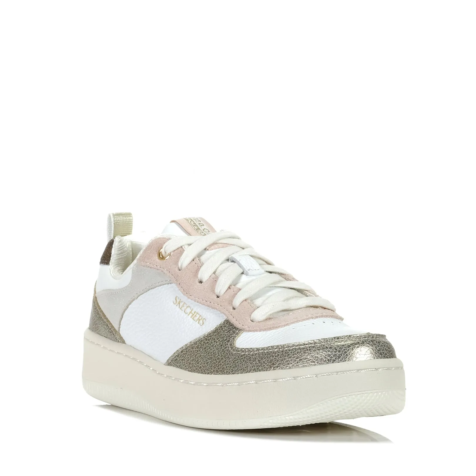 Skechers Sport Court 92 - Schimmernder Glanz 185036 Weiß/Rosa