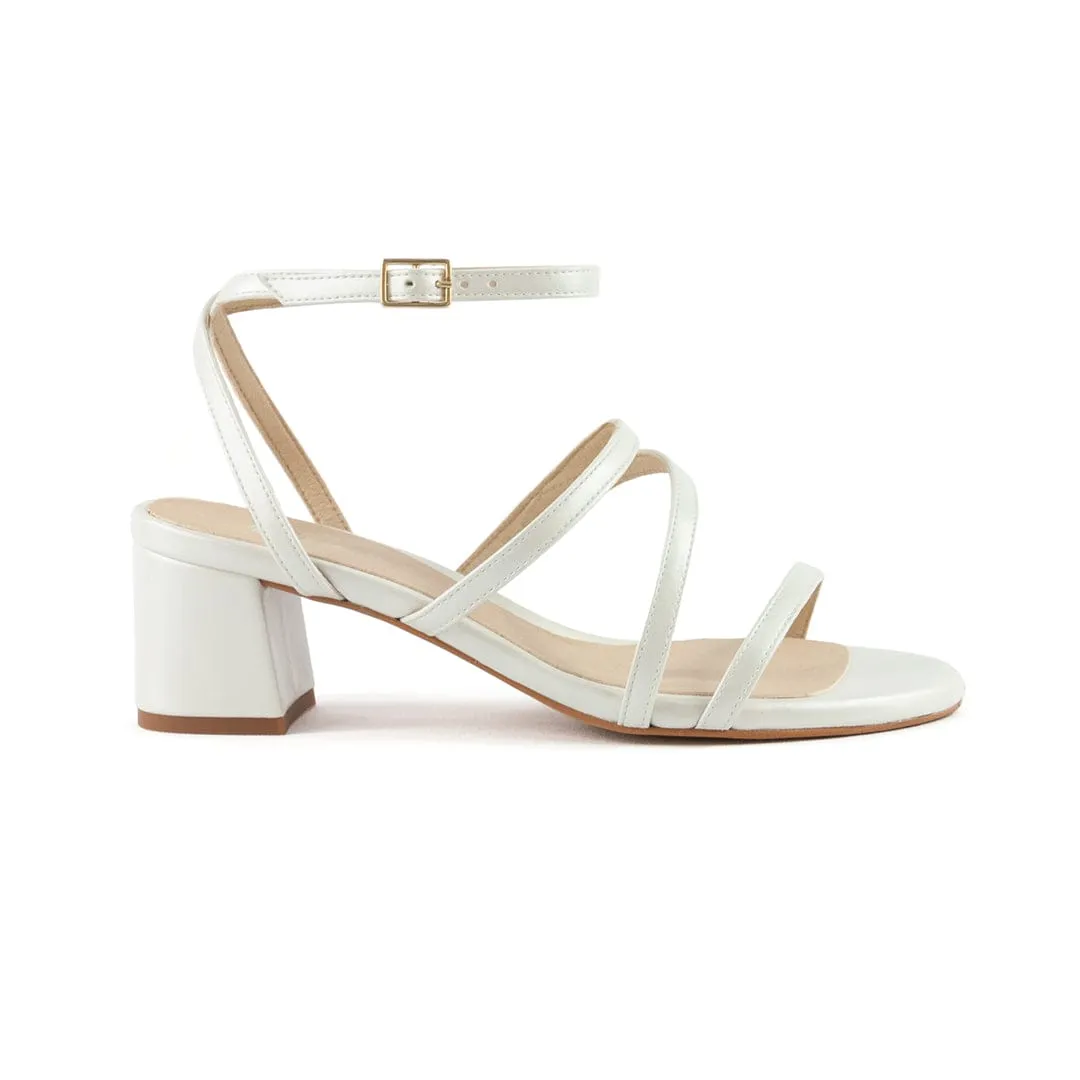 Sofía Vegan-Leder High-Heel Sandalen | Perle