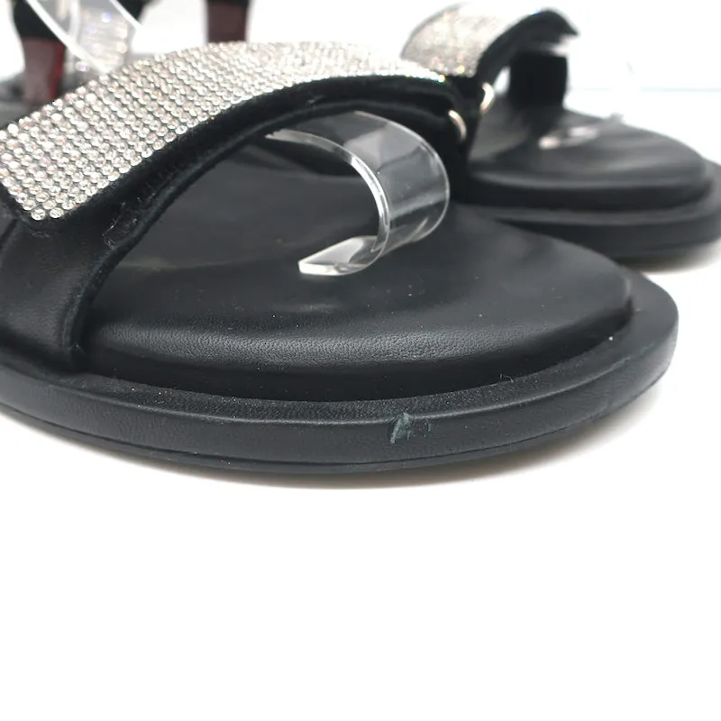 STAUD Betty Strass-Sandalen Schwarz Leder Größe 41
