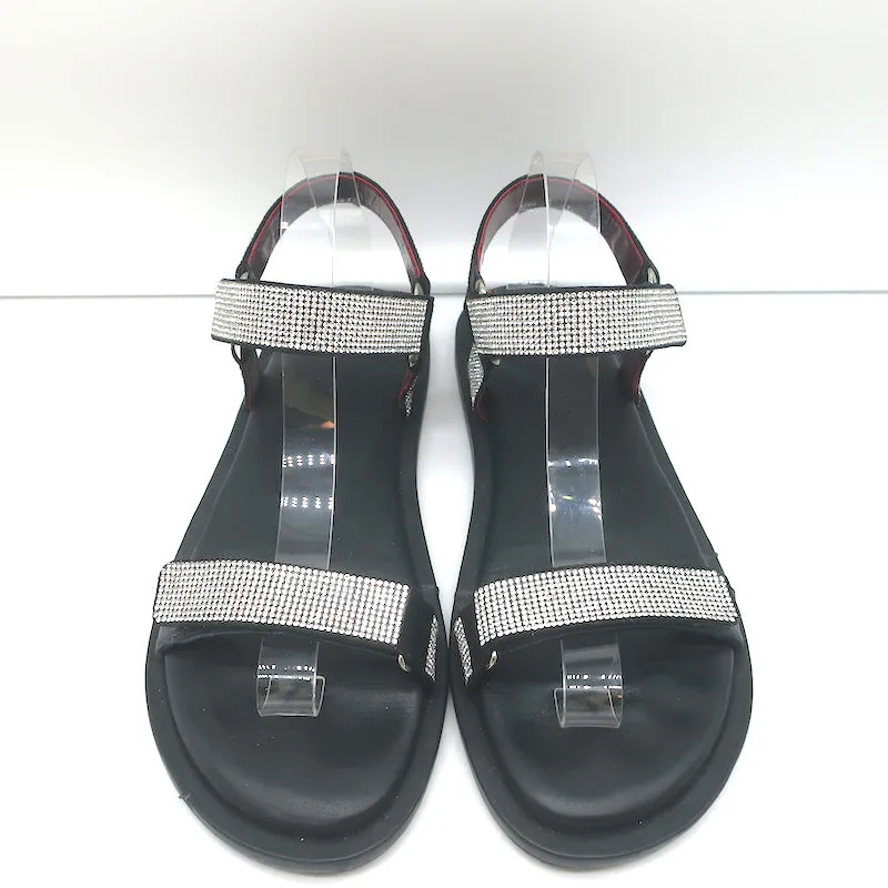 STAUD Betty Strass-Sandalen Schwarz Leder Größe 41