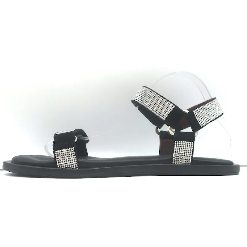 STAUD Betty Strass-Sandalen Schwarz Leder Größe 41
