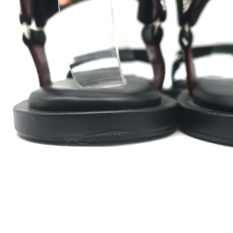 STAUD Betty Strass-Sandalen Schwarz Leder Größe 41