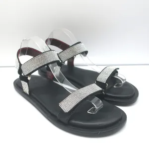 STAUD Betty Strass-Sandalen Schwarz Leder Größe 41
