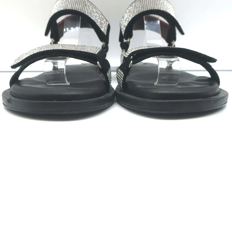 STAUD Betty Strass-Sandalen Schwarz Leder Größe 41