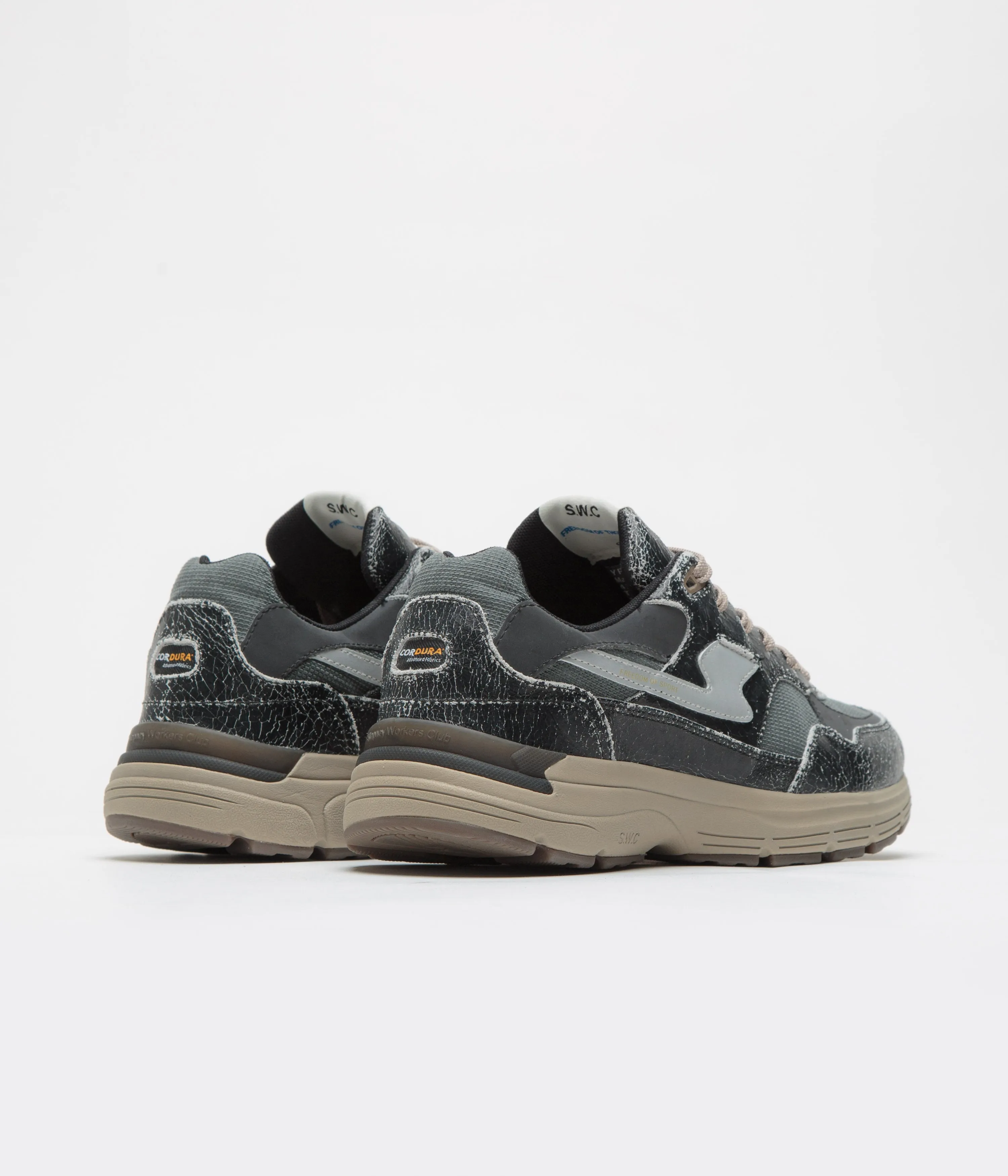 Stepney Workers Club Amiel S-Strike Geo-Verschmolzene Schuhe - Cordura Schwarz Stepney Workers Club Schuhe