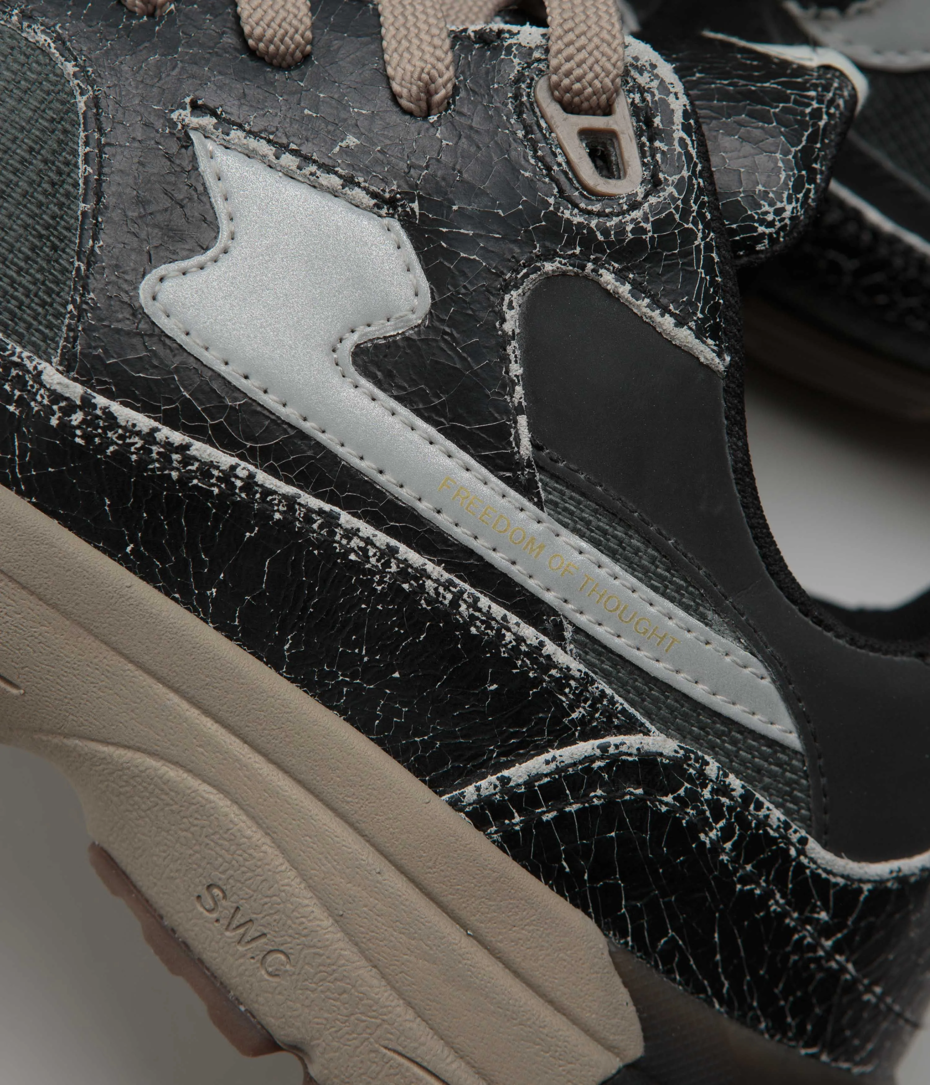 Stepney Workers Club Amiel S-Strike Geo-Verschmolzene Schuhe - Cordura Schwarz Stepney Workers Club Schuhe