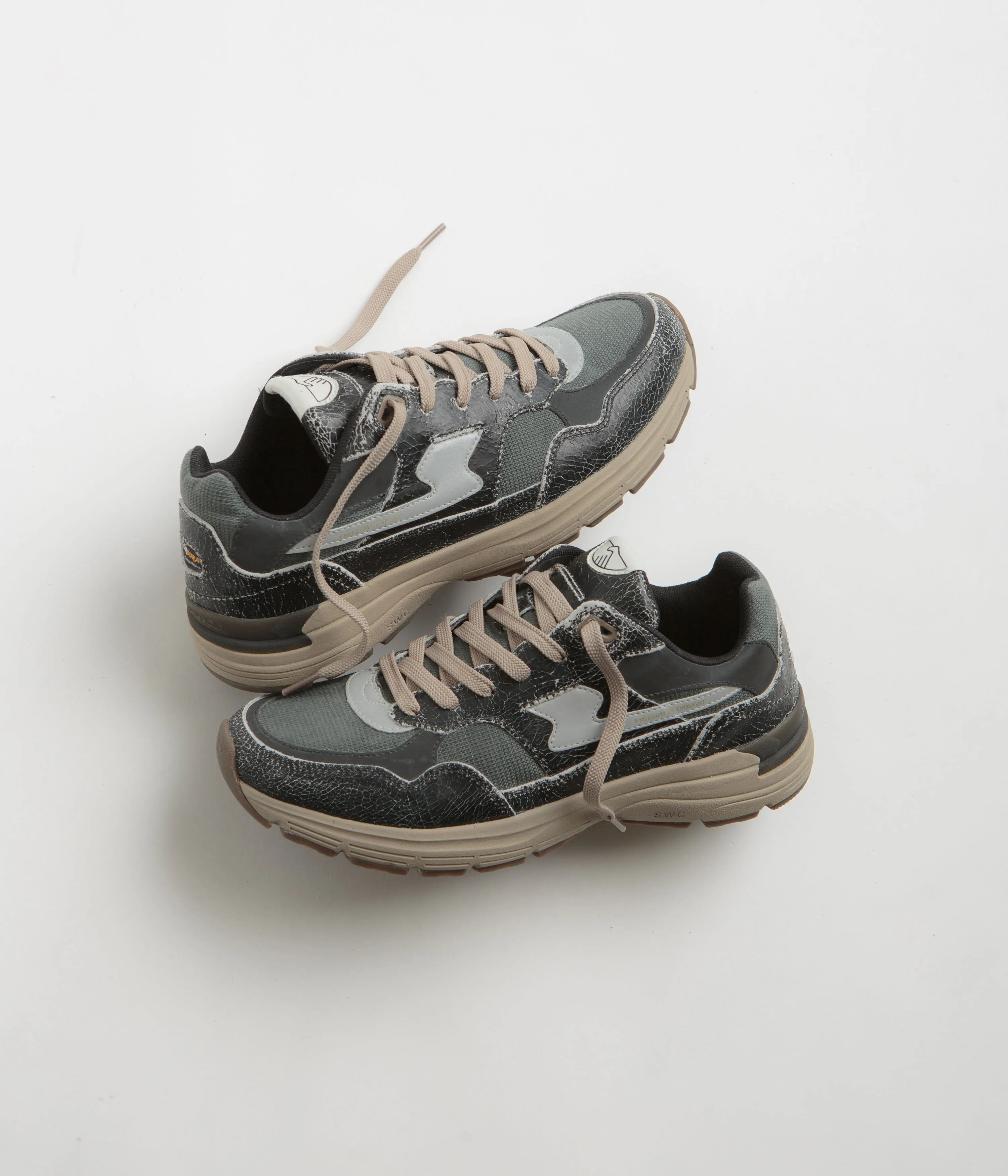Stepney Workers Club Amiel S-Strike Geo-Verschmolzene Schuhe - Cordura Schwarz Stepney Workers Club Schuhe