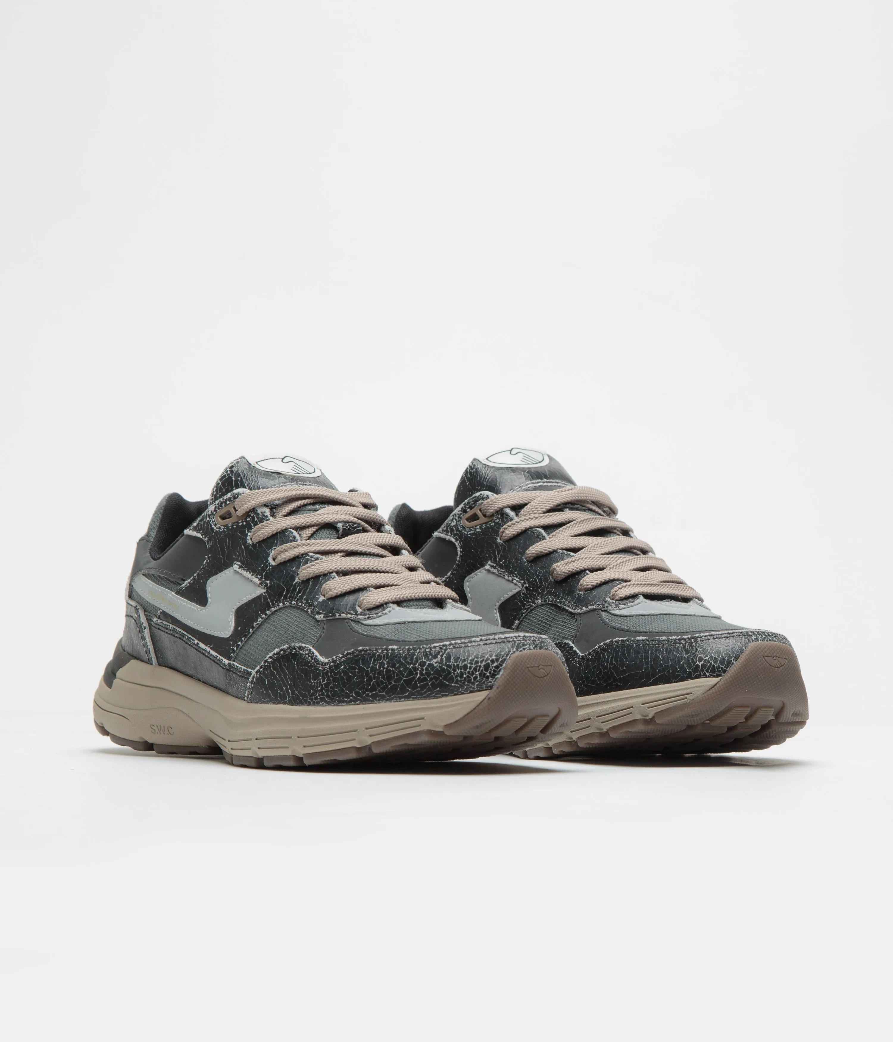 Stepney Workers Club Amiel S-Strike Geo-Verschmolzene Schuhe - Cordura Schwarz Stepney Workers Club Schuhe