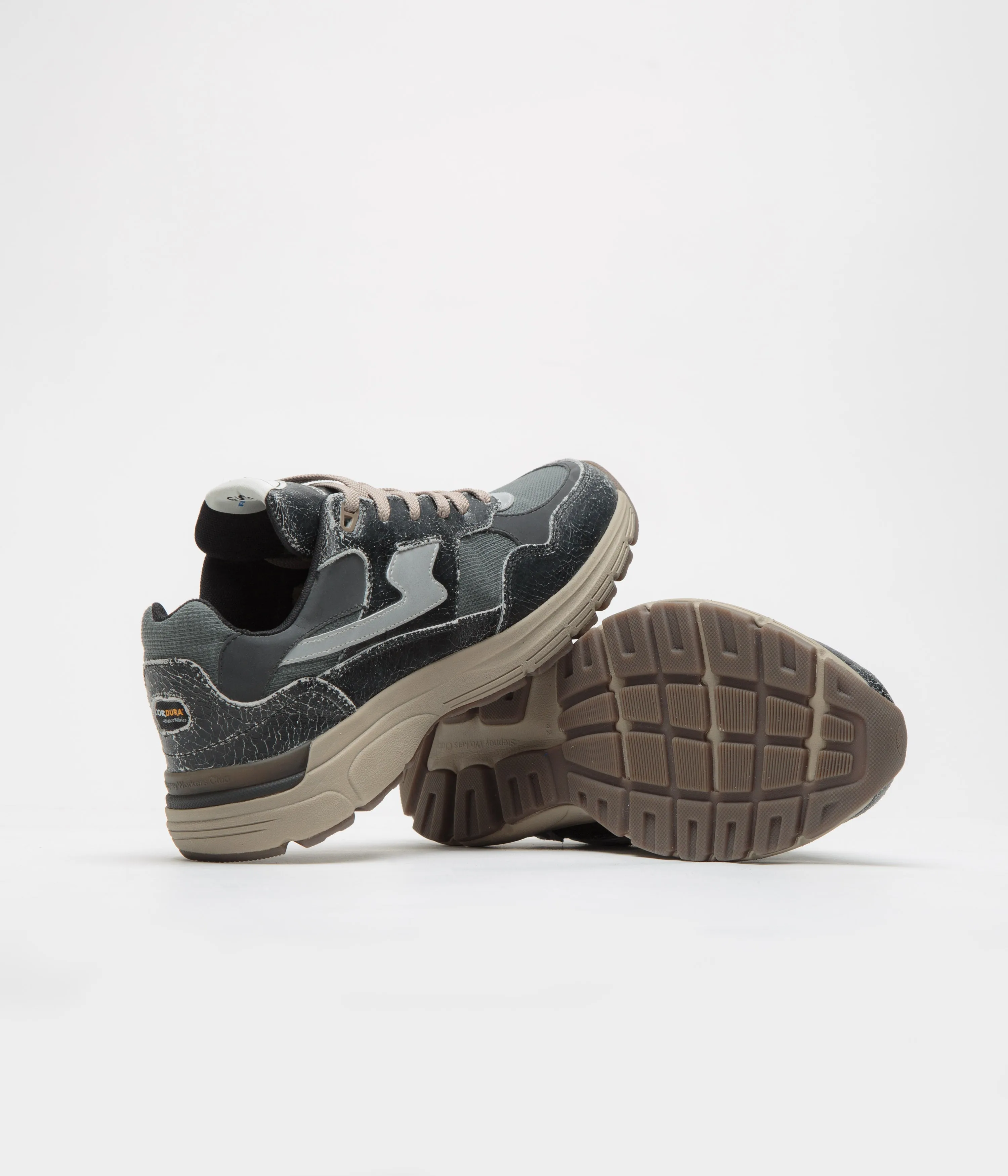 Stepney Workers Club Amiel S-Strike Geo-Verschmolzene Schuhe - Cordura Schwarz Stepney Workers Club Schuhe
