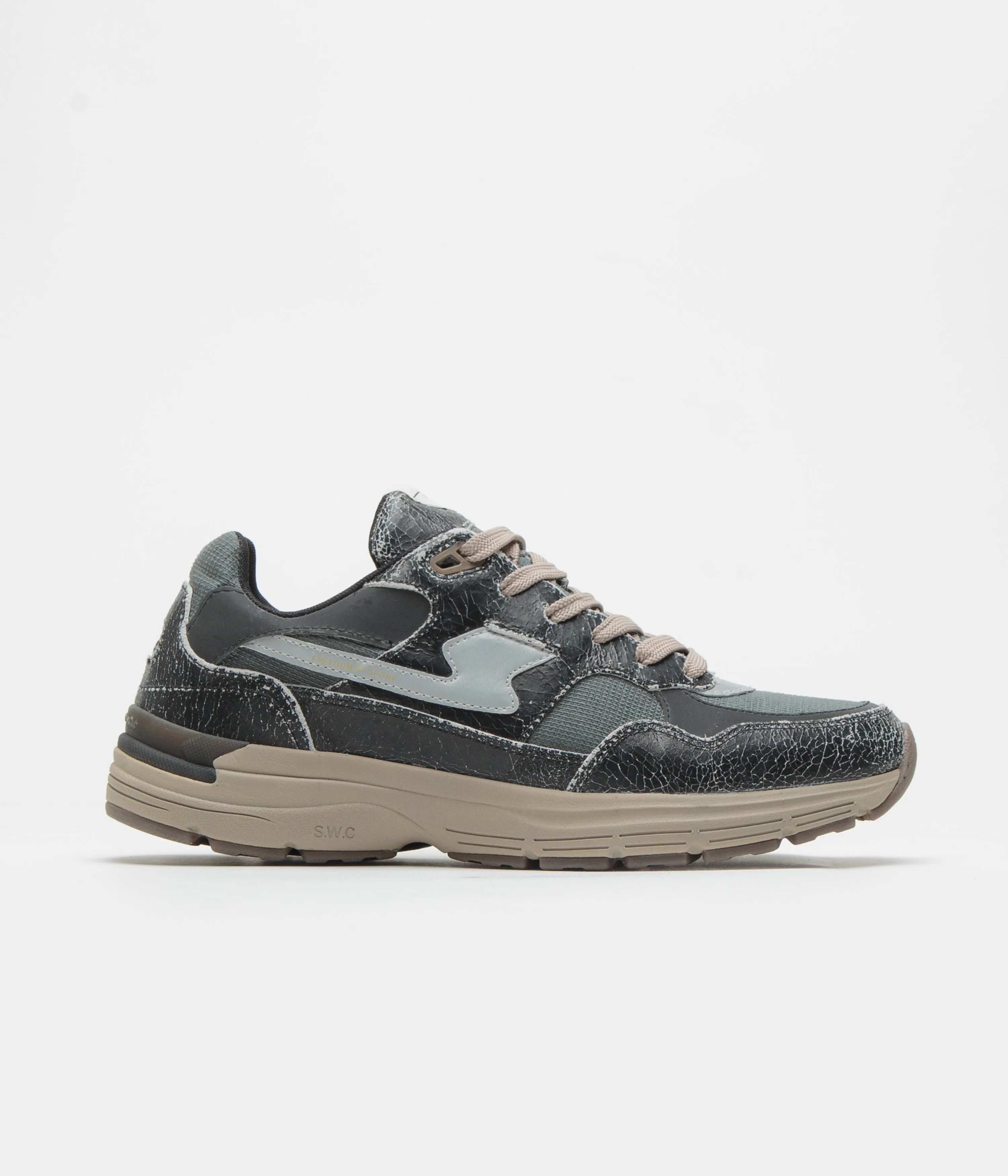 Stepney Workers Club Amiel S-Strike Geo-Verschmolzene Schuhe - Cordura Schwarz Stepney Workers Club Schuhe