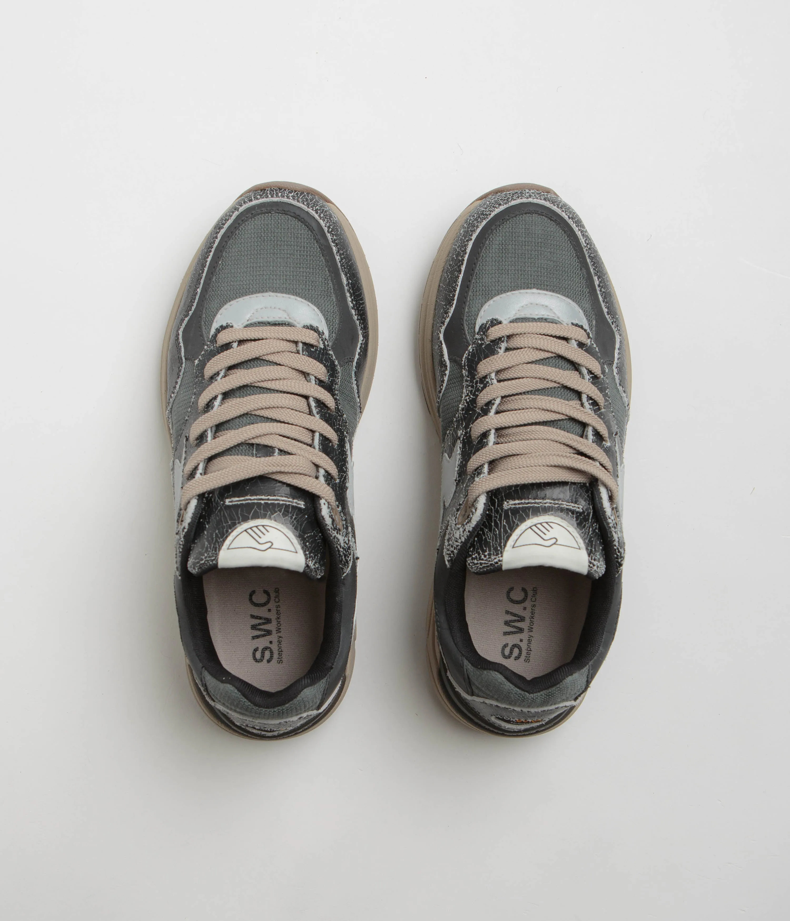 Stepney Workers Club Amiel S-Strike Geo-Verschmolzene Schuhe - Cordura Schwarz Stepney Workers Club Schuhe