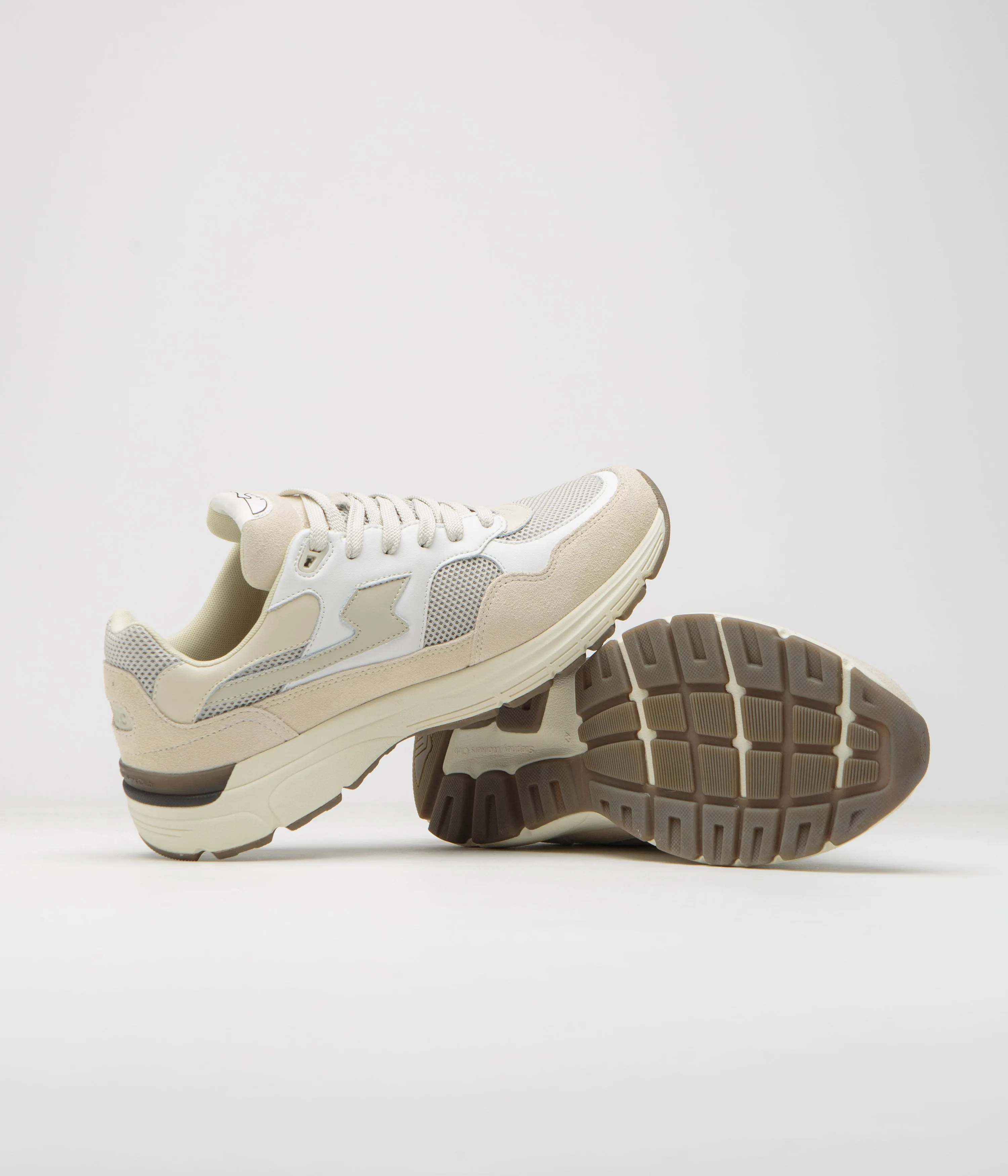 Stepney Workers Club Amiel S-Strike Wildlederschuhe - Weiß Ecru Stepney Workers Club Schuhe