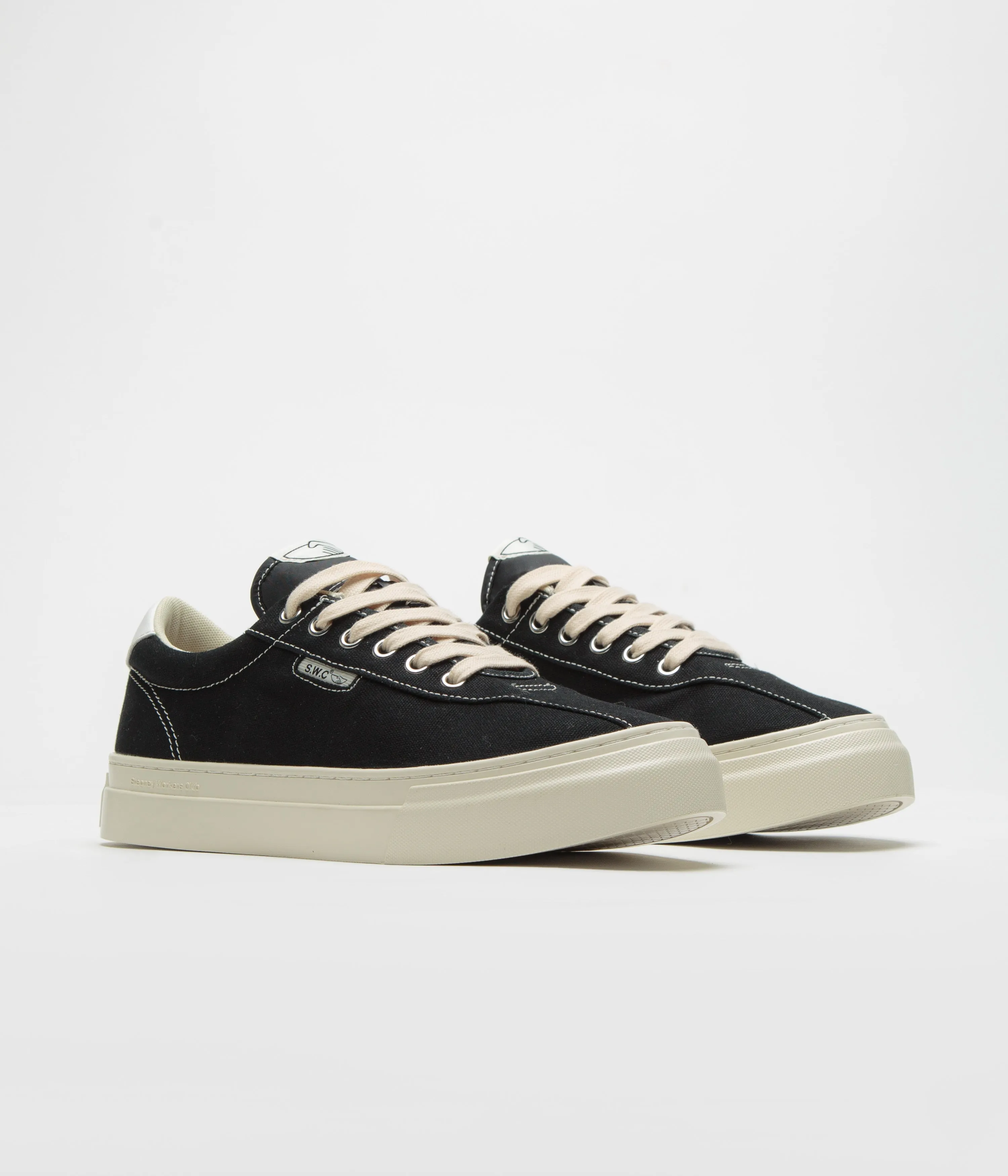 Stepney Workers Club Dellow 02 Cup Canvas Schuhe - Schwarz Stepney Workers Club Schuhe