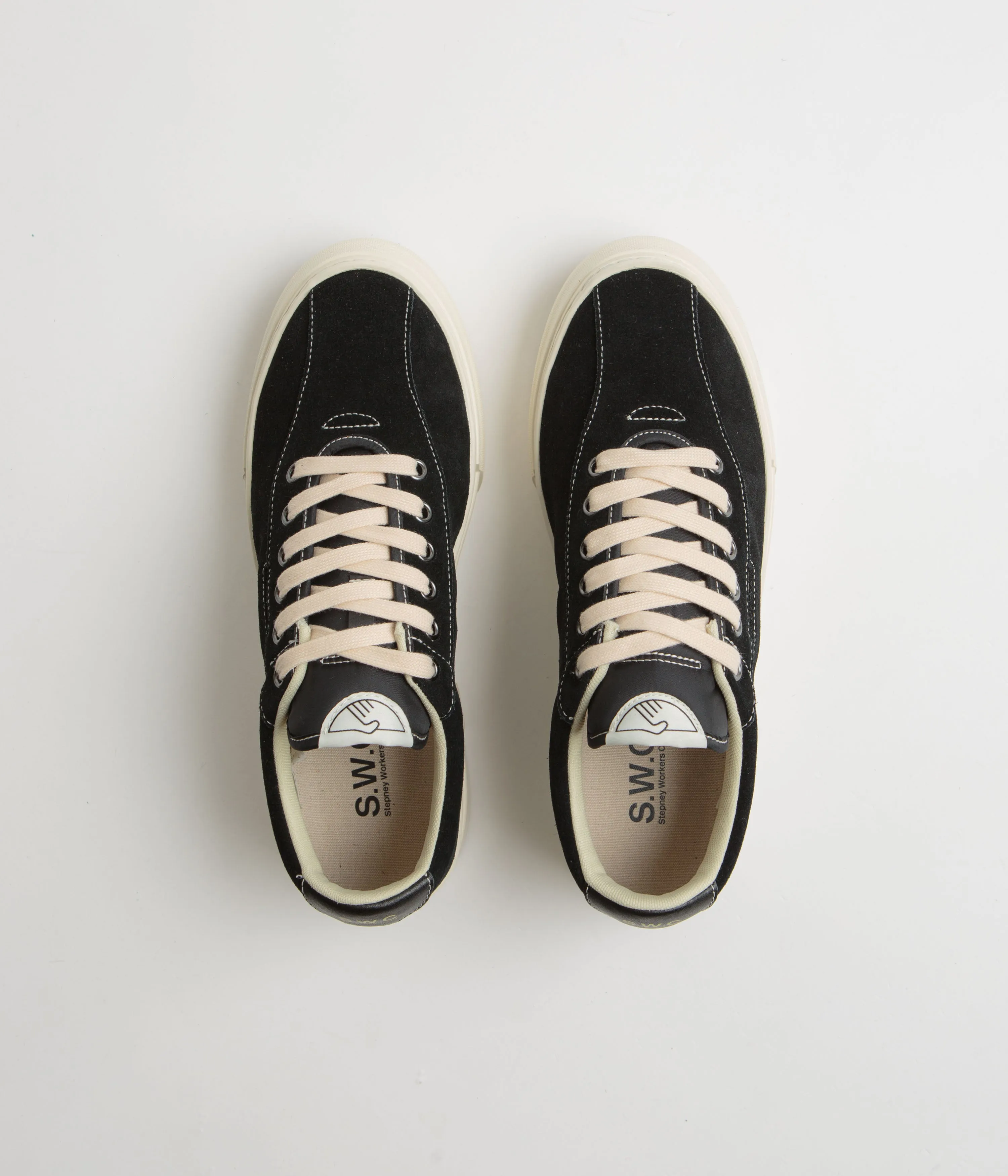 Stepney Workers Club Dellow 02 Cup Schuhe - Schwarz / Weiß Stepney Workers Club Schuhe