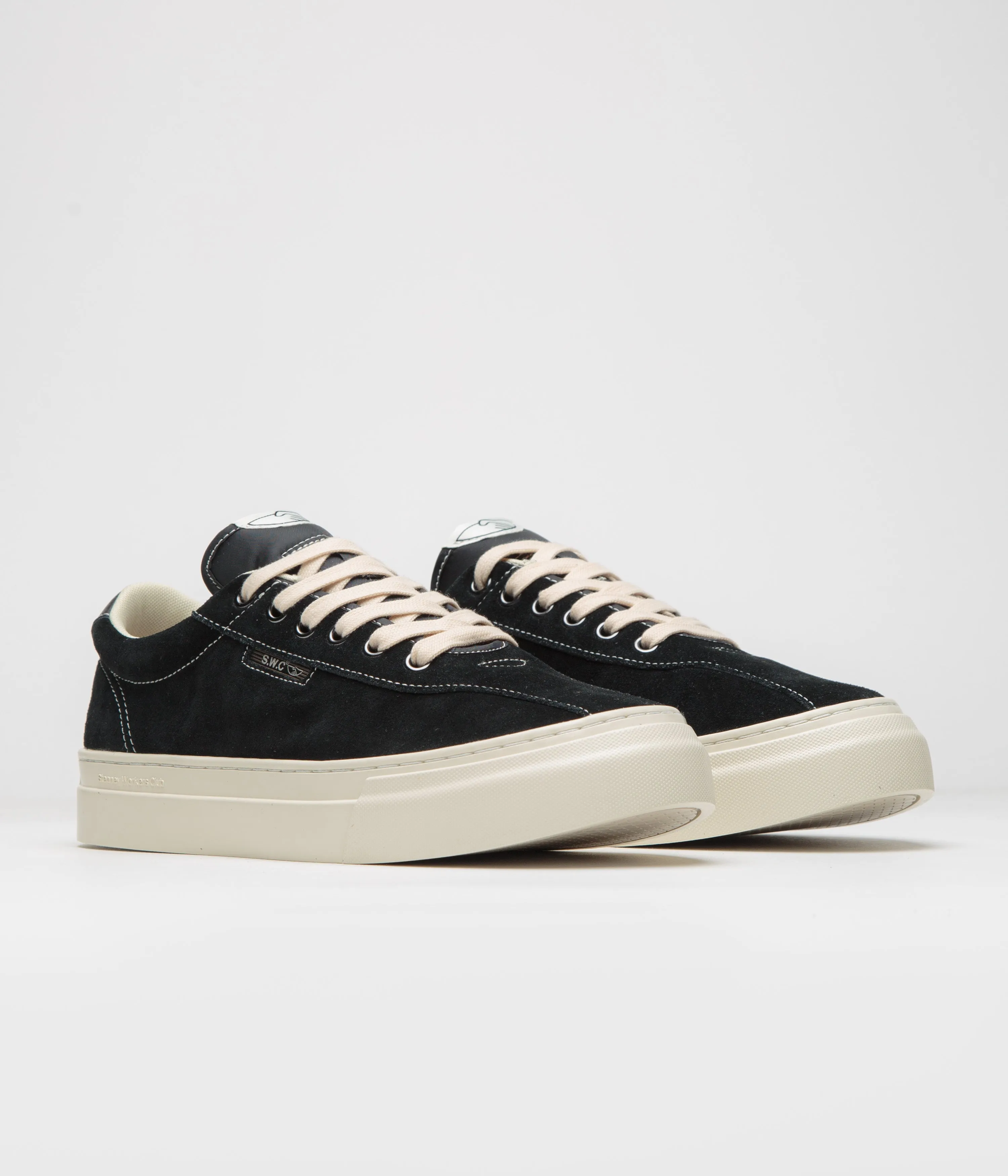 Stepney Workers Club Dellow 02 Cup Schuhe - Schwarz / Weiß Stepney Workers Club Schuhe